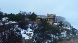 Lookout house. This is where we were when the clouds finally began to part.