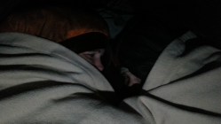 All bundled up and ready for bed. 