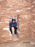 The keyhole shaped doorways of Wupatki.