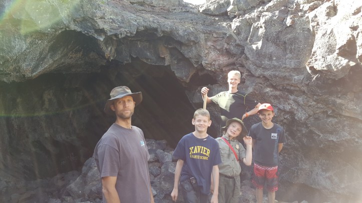 Craters of the moon national monument - national park service centennial - nps100 - 100 parks for 100 years - nps2016 - Boys at the cave